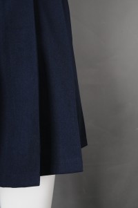 CH199 Design women's dark blue cheerleading pleated skirt invisible zipper pleated skirt side zipper cheerleading pleated skirt hk center detail view-1